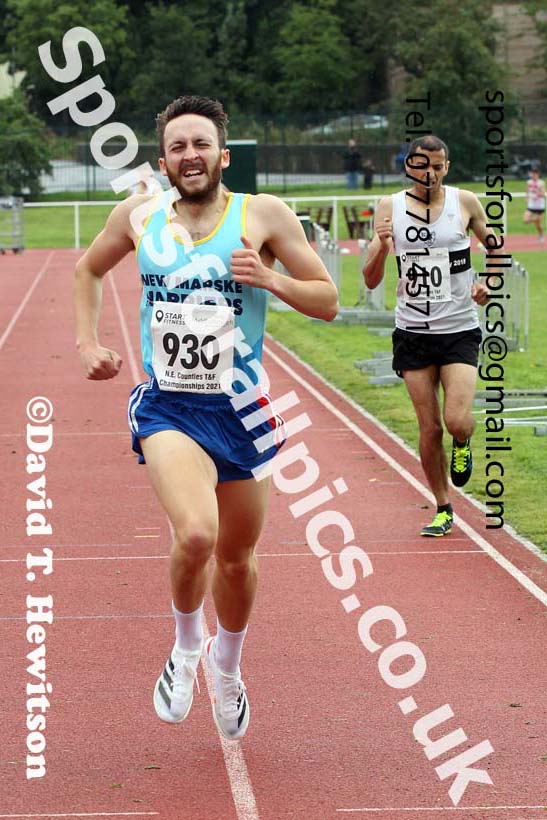 Mens and Boys 1500 metres, 2021 North Eastern Track and Field Champs., Middesbrough. Photo: David T. Hewitson/Sports for All Pics